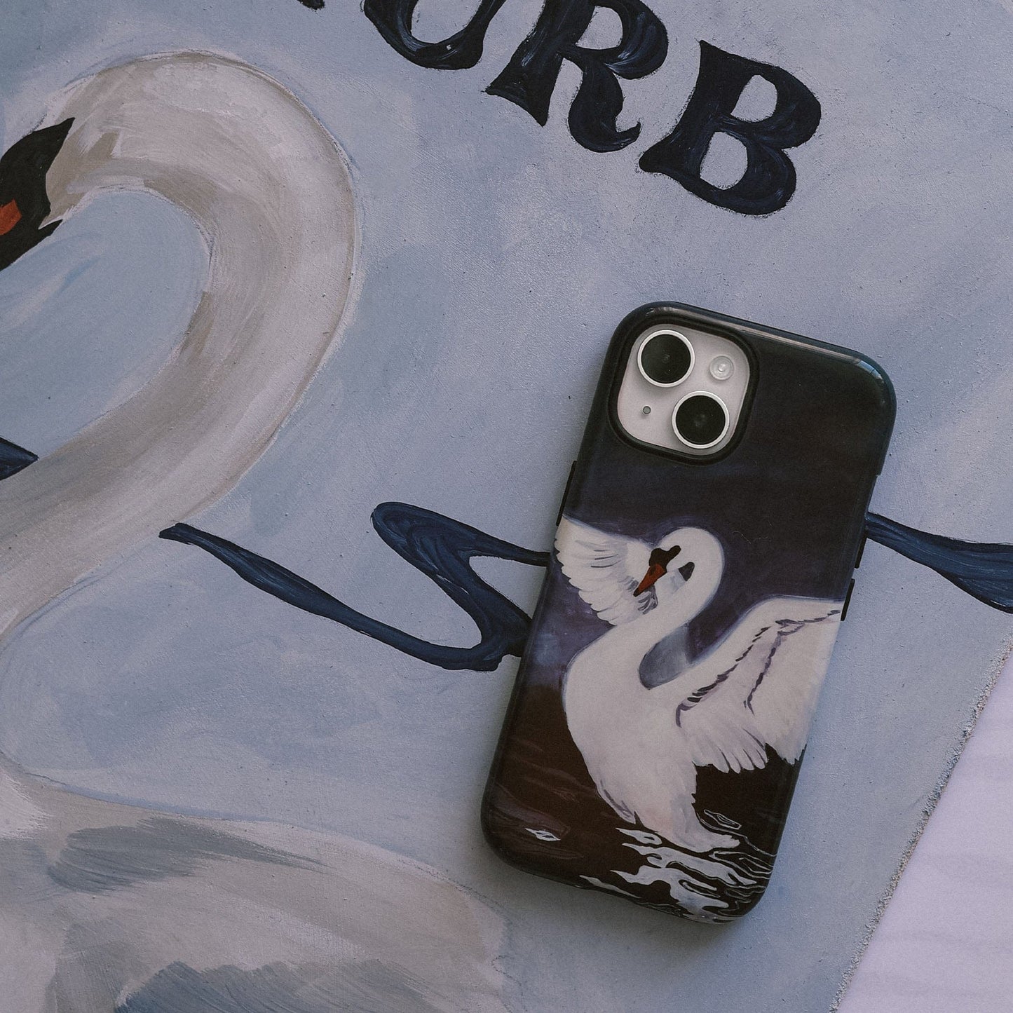 Midnight Swan Printed Phone Cases by Lisa Hu - The Dairy