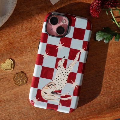Check Greyhound Blue Printed Phone Cases iPhone 17 / Armoured by Lisa Hu - The Dairy