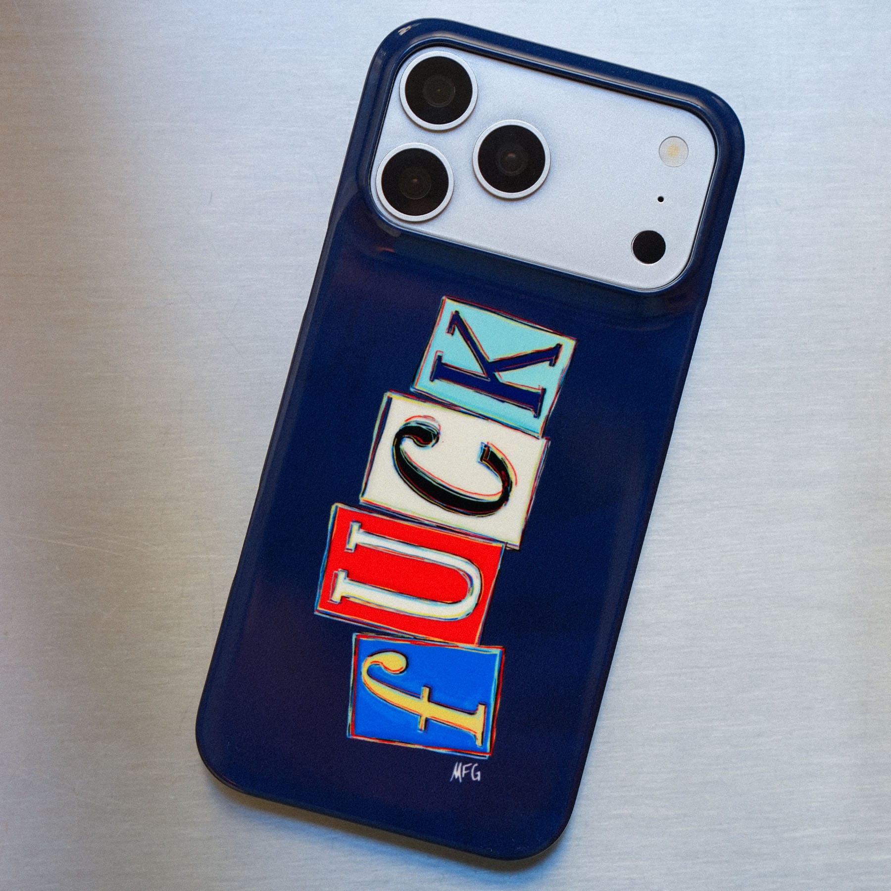 Lil Fcks Blue Printed Phone Cases by Margarbs Art - The Dairy