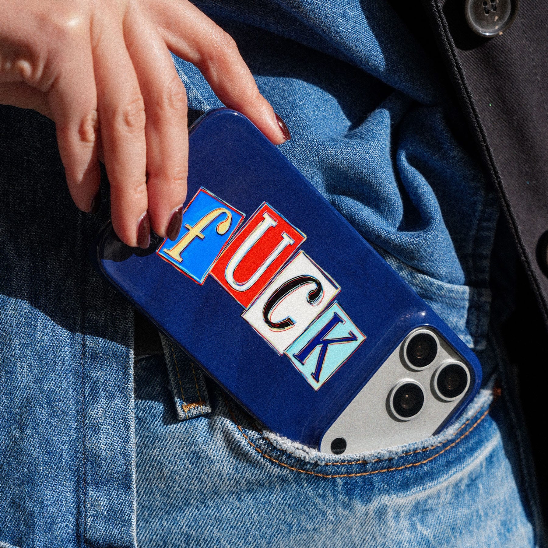 Lil Fcks Blue Printed Phone Cases by Margarbs Art - The Dairy