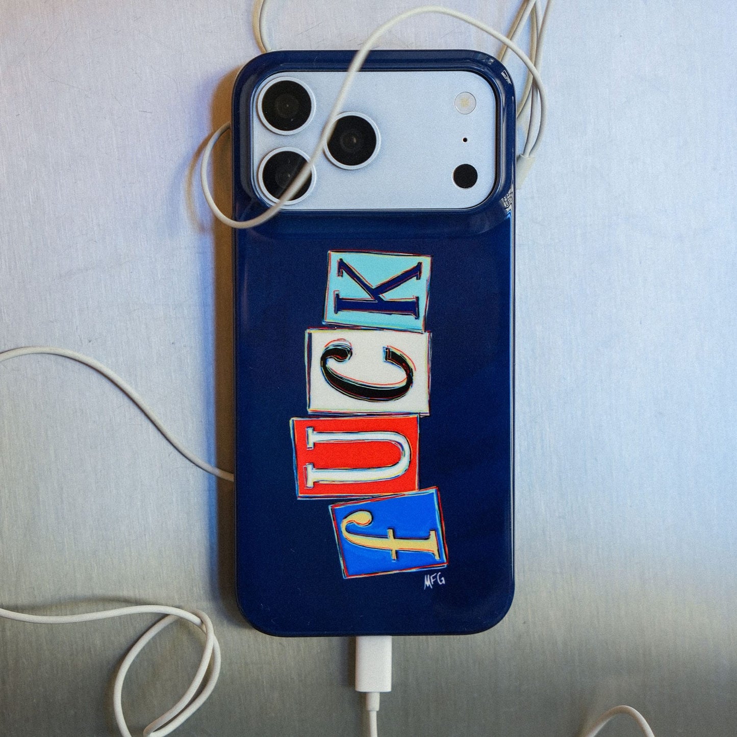 Lil Fcks Blue Printed Phone Cases by Margarbs Art - The Dairy