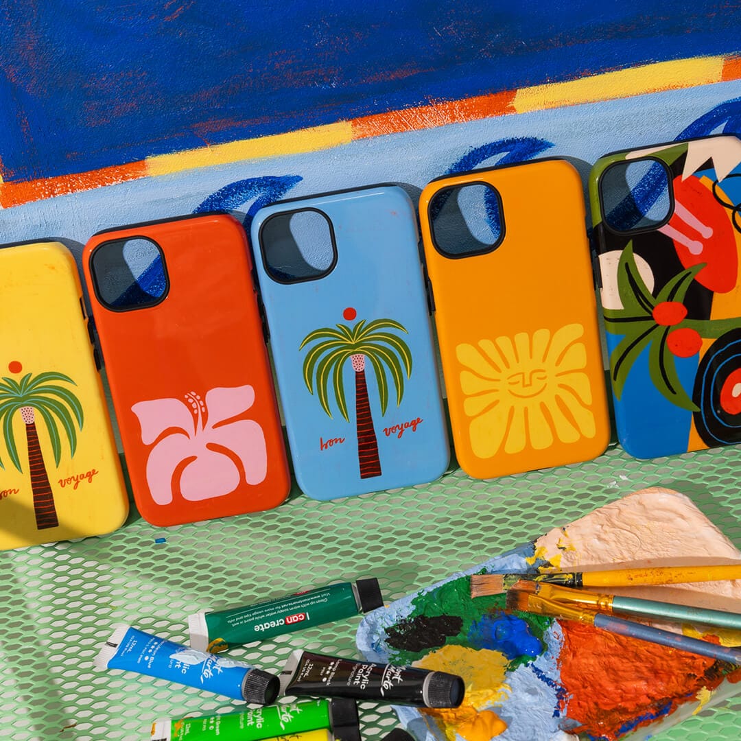 Bon Voyage Blue Printed Phone Cases by Marie Faurrite - The Dairy