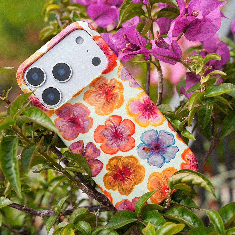Hibiscus Holiday Sorbet Printed Phone Cases by BG. Studio - The Dairy