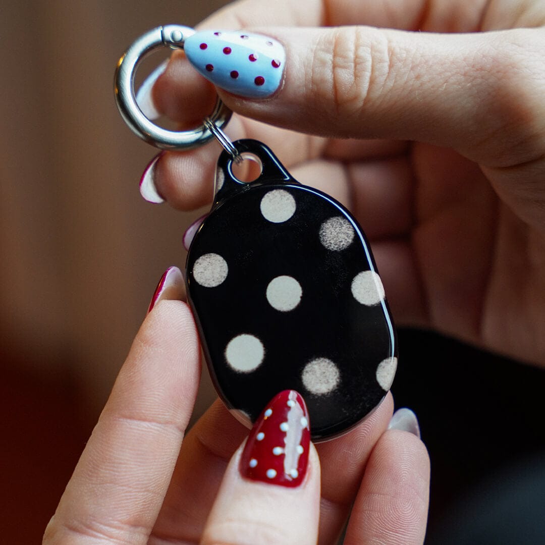 Noir Polka Dot AirTag Case AirTag Case by Jasmine Dowling - The Dairy