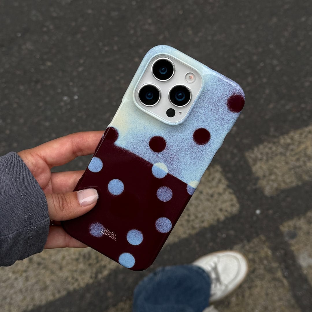Plum Polka Dot Printed Phone Cases by Jasmine Dowling - The Dairy