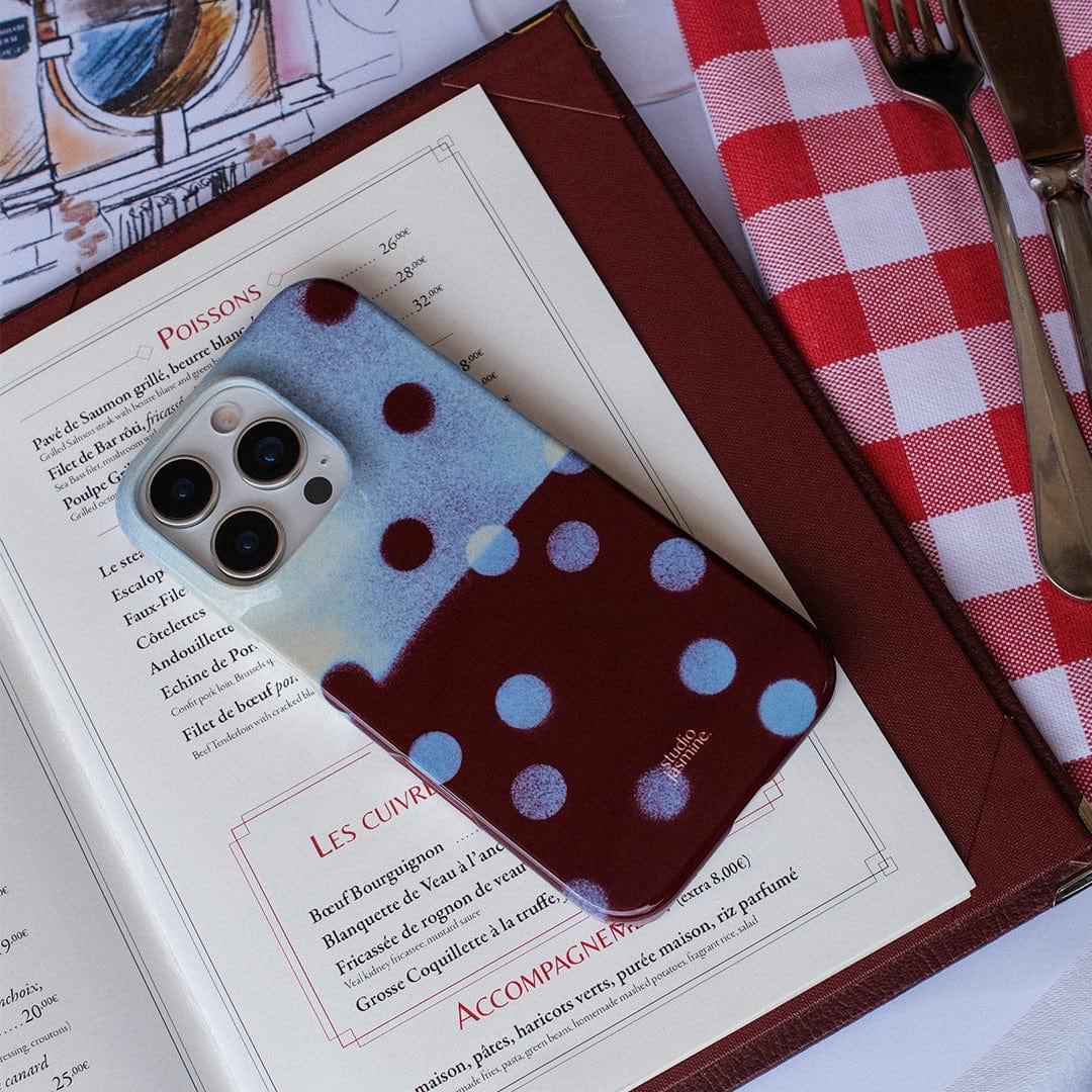 Plum Polka Dot Printed Phone Cases by Jasmine Dowling - The Dairy