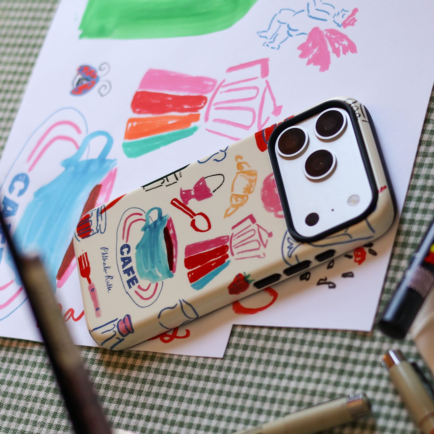 Home Cafe Printed Phone Cases by Phthalo Ruth - The Dairy