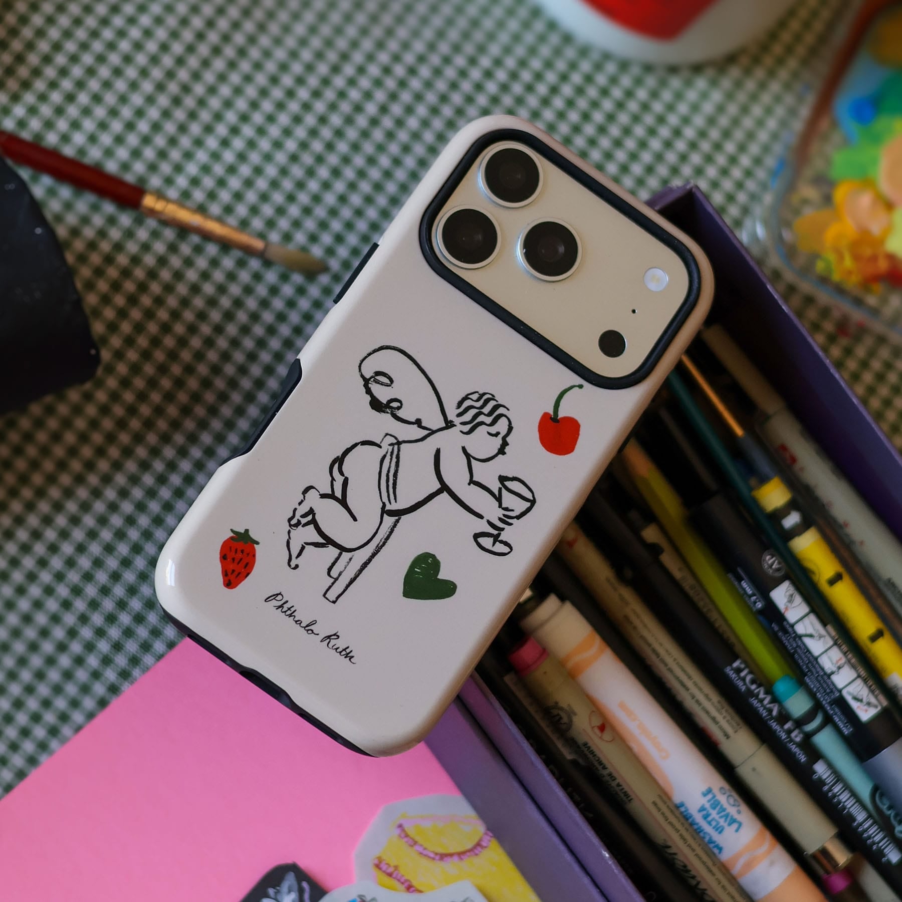 Cherub Printed Phone Cases by Phthalo Ruth - The Dairy