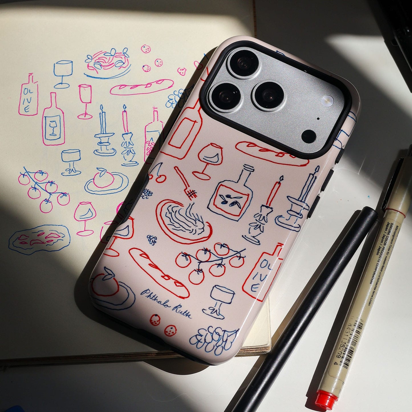 Italian Fare Printed Phone Cases by Phthalo Ruth - The Dairy