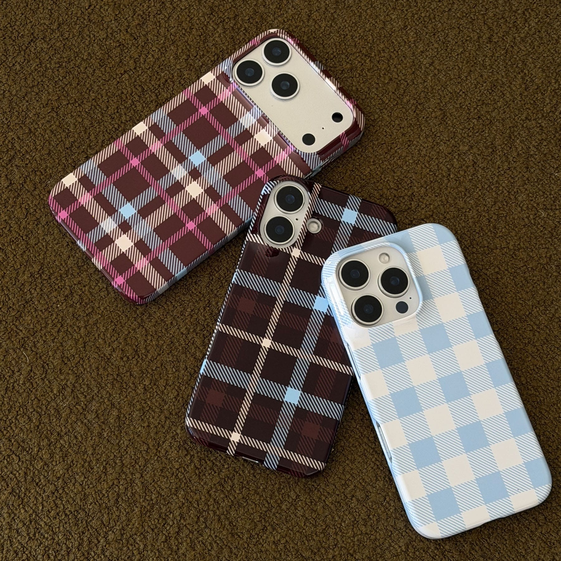 Cloud Plaid Printed Phone Cases by The Dairy - The Dairy