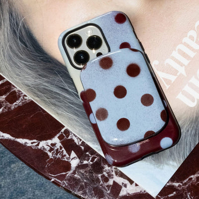 Mist Polka Dot ChargePod MagSafe Power Bank ChargerPod Power Bank + Shell by Jasmine Dowling - The Dairy