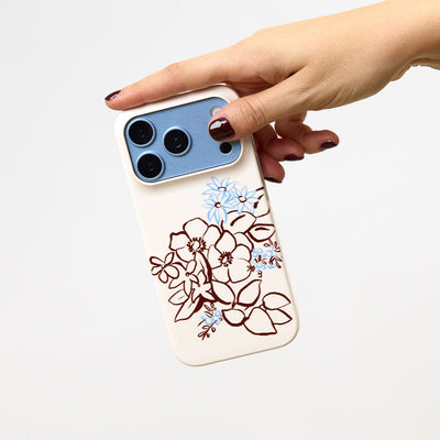 Cream Posy Printed Phone Cases iPhone 18 Pro Max / Armoured by Typoflora - The Dairy
