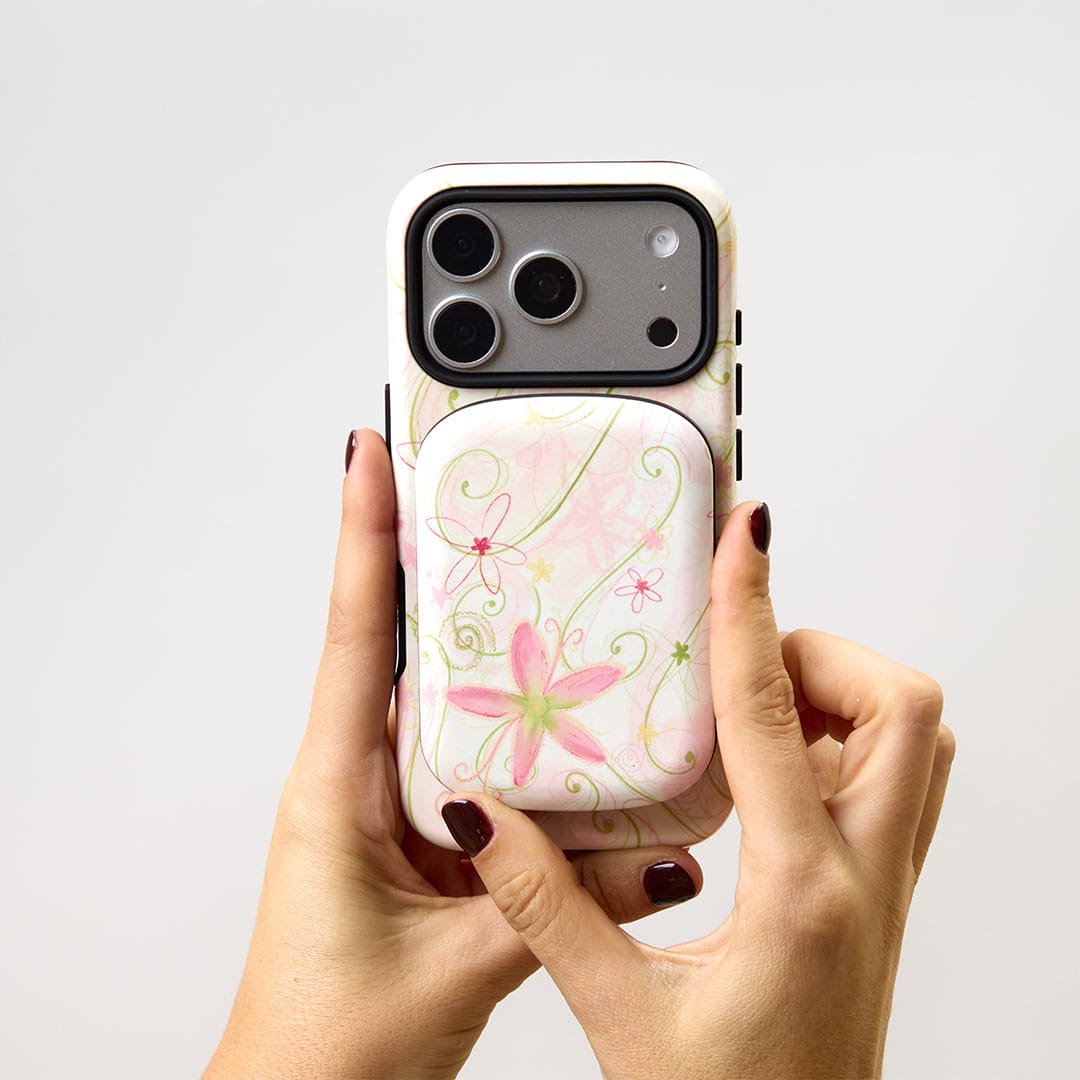 Swirl Pink ChargePod MagSafe Power Bank ChargerPod by Kayla Carr - The Dairy