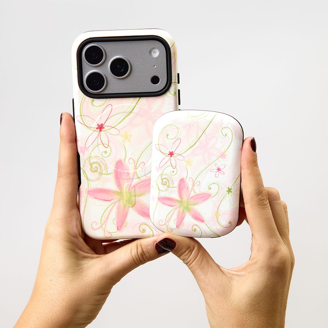 Swirl Pink ChargePod MagSafe Power Bank ChargerPod by Kayla Carr - The Dairy