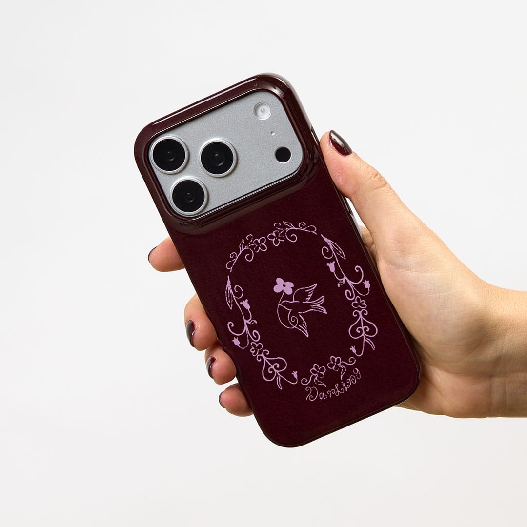 Darling Burgundy Printed Phone Cases by The Dairy - The Dairy