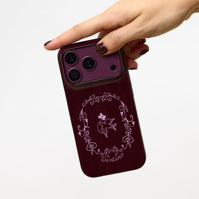 Darling Burgundy Printed Phone Cases by The Dairy - The Dairy