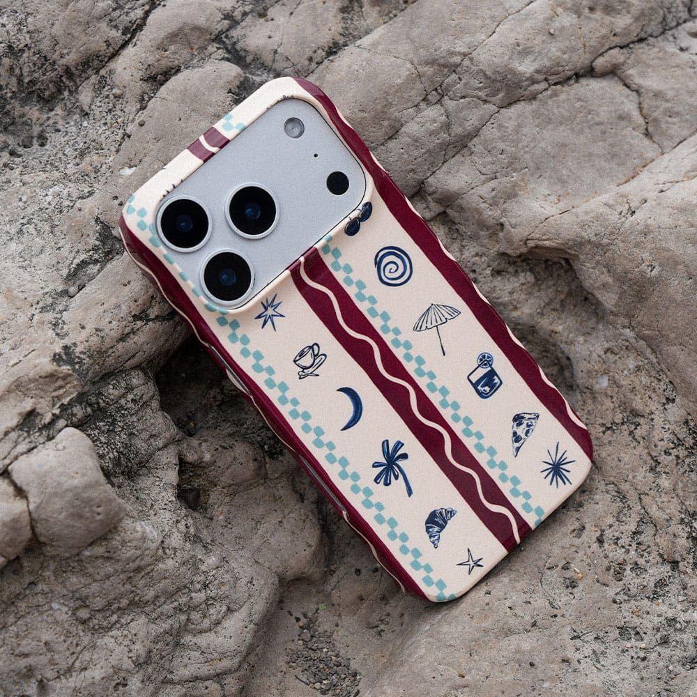 Summer Snacks Burgundy Printed Phone Cases by Charlie Taylor - The Dairy