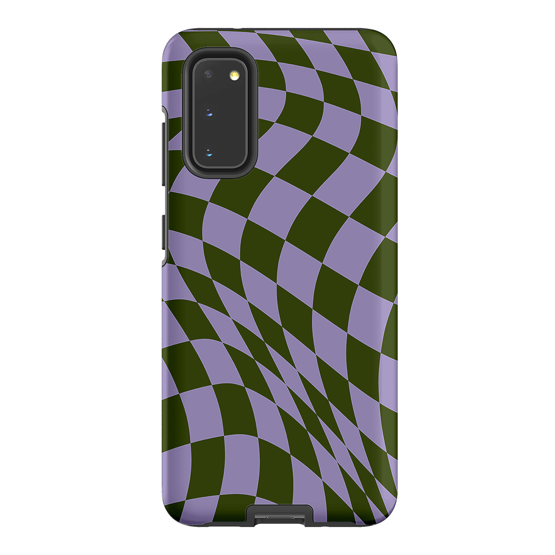 Wavy Check Forest on Lilac Matte Case Matte Phone Cases Samsung Galaxy S20 / Armoured by The Dairy - The Dairy