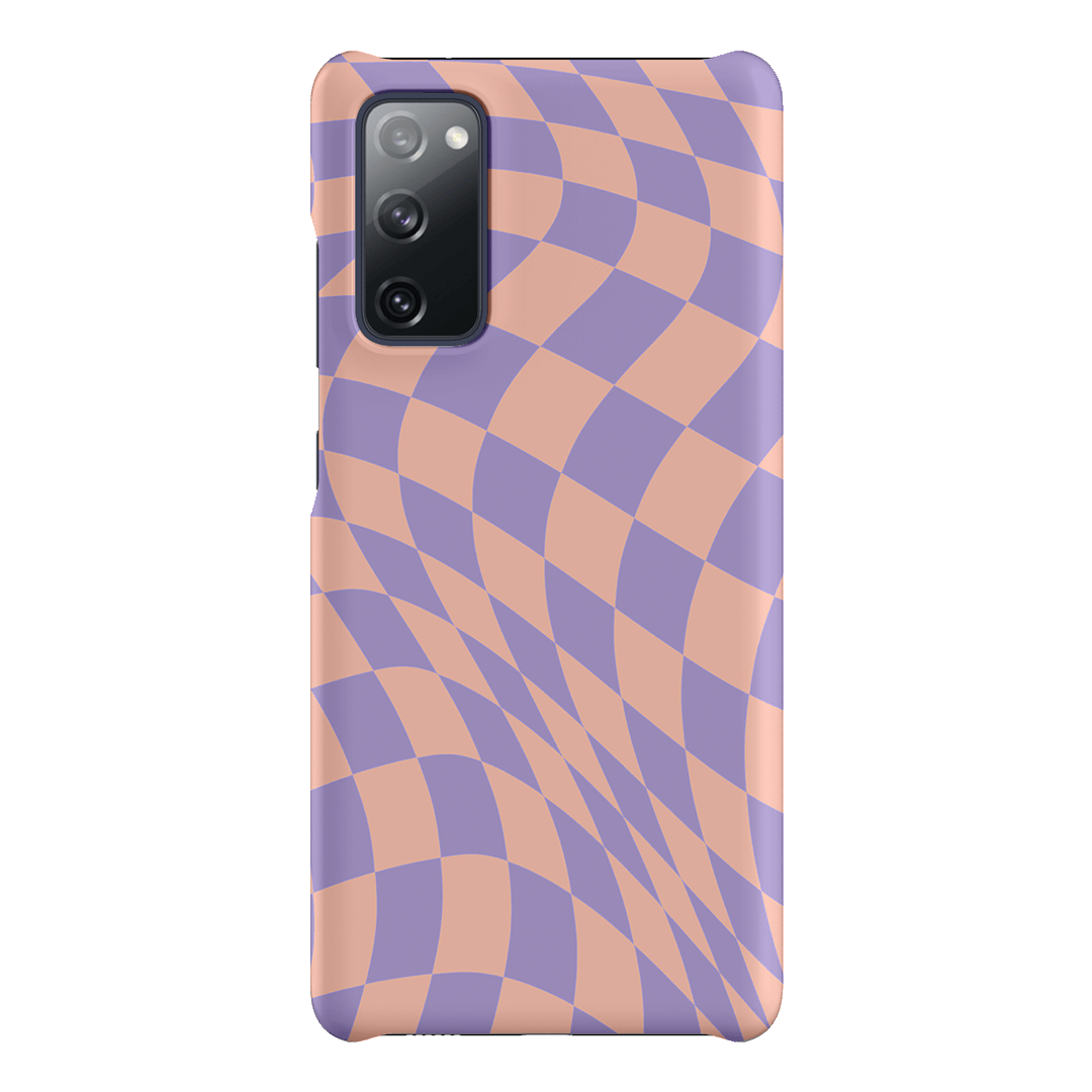 Wavy Check Lilac on Blush Matte Case Matte Phone Cases Samsung Galaxy S20 FE / Snap by The Dairy - The Dairy