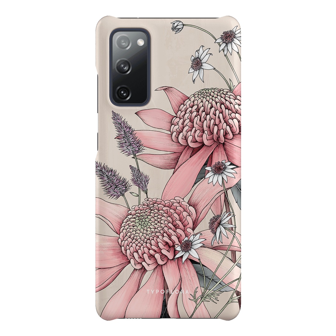 Pink Waratah Printed Phone Cases Samsung Galaxy S20 FE / Snap by Typoflora - The Dairy