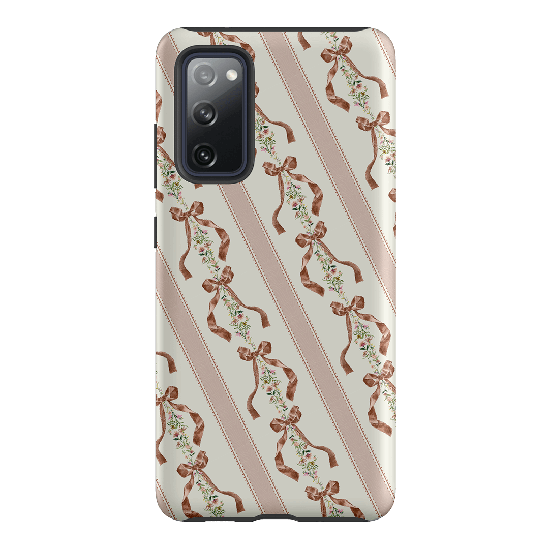 Bow Stripe Printed Phone Cases Samsung Galaxy S20 FE / Armoured by Veronica Tucker - The Dairy