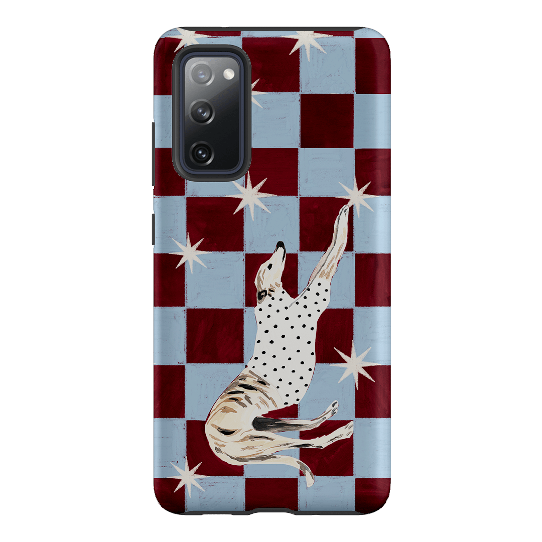 Check Greyhound Blue Printed Phone Cases Samsung Galaxy S20 FE / Armoured by Lisa Hu - The Dairy