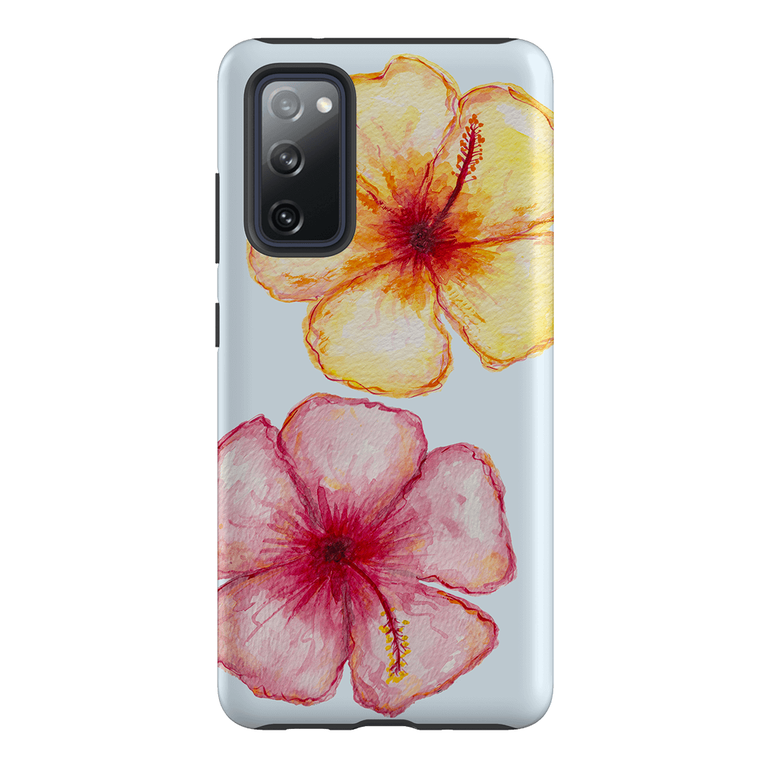 Hibiscus Flower Blue Printed Phone Cases Samsung Galaxy S20 FE / Armoured by BG. Studio - The Dairy