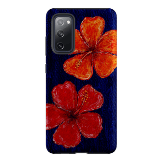 Hibiscus Flower Deep Blue Printed Phone Cases Samsung Galaxy S20 FE / Armoured by BG. Studio - The Dairy
