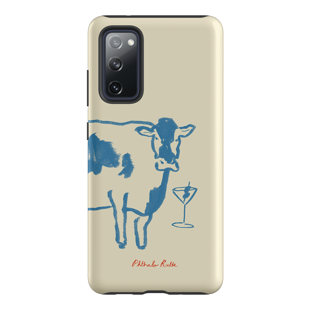 Mootini Blue Printed Phone Cases Samsung Galaxy S20 FE / Armoured by Phthalo Ruth - The Dairy