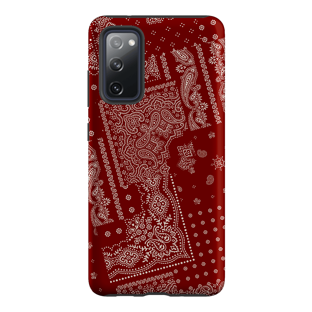 Paisley Crimson Printed Phone Cases Samsung Galaxy S20 FE / Armoured by The Dairy - The Dairy