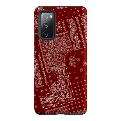 Paisley Crimson Printed Phone Cases Samsung Galaxy S20 FE / Armoured by The Dairy - The Dairy