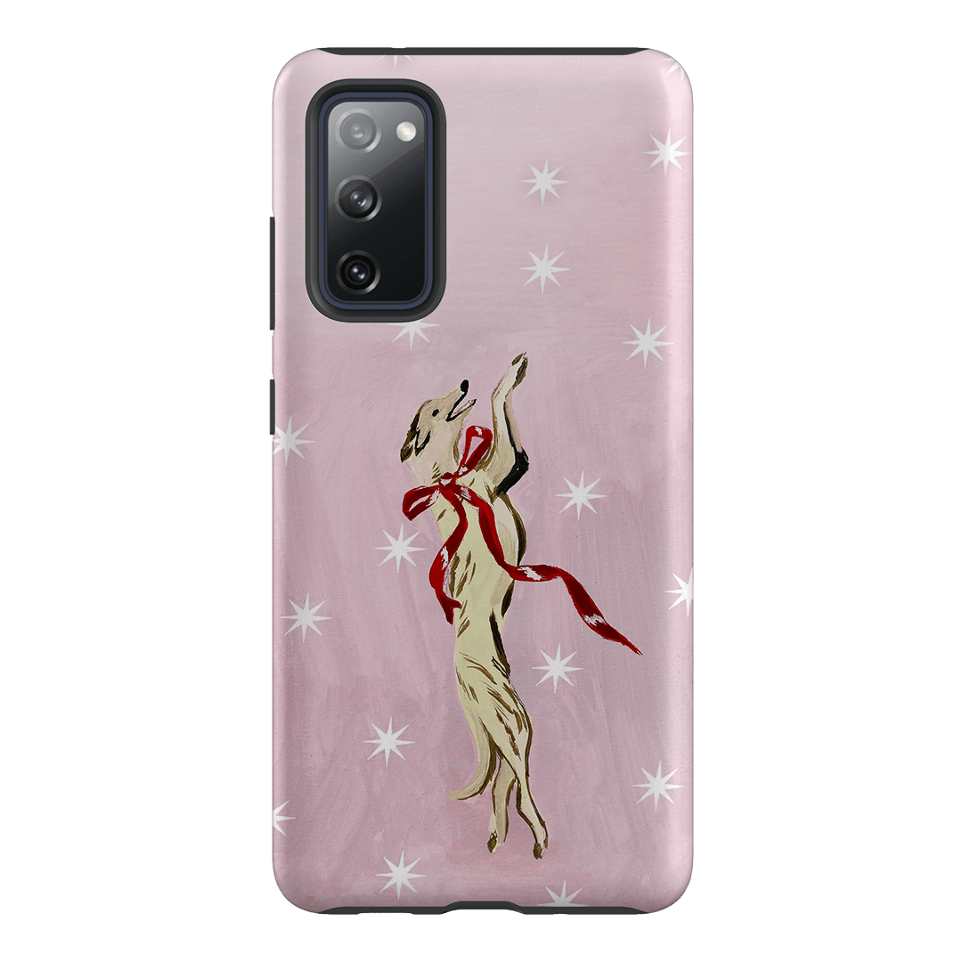Pink Bow Hound Printed Phone Cases Samsung Galaxy S20 FE / Armoured by Lisa Hu - The Dairy