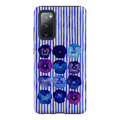 Striped Pansies Printed Phone Cases Samsung Galaxy S20 FE / Armoured by Kayla Henley - The Dairy