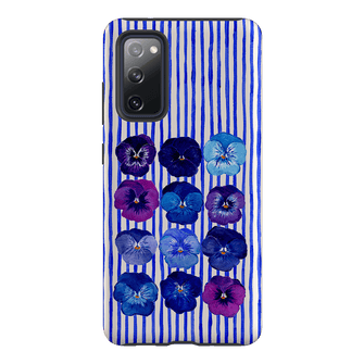Striped Pansies Printed Phone Cases Samsung Galaxy S20 FE / Armoured by Kayla Henley - The Dairy