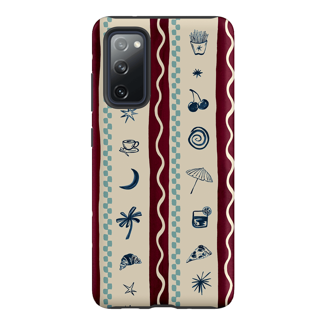 Summer Snacks Burgundy Printed Phone Cases Samsung Galaxy S20 FE / Armoured by Charlie Taylor - The Dairy