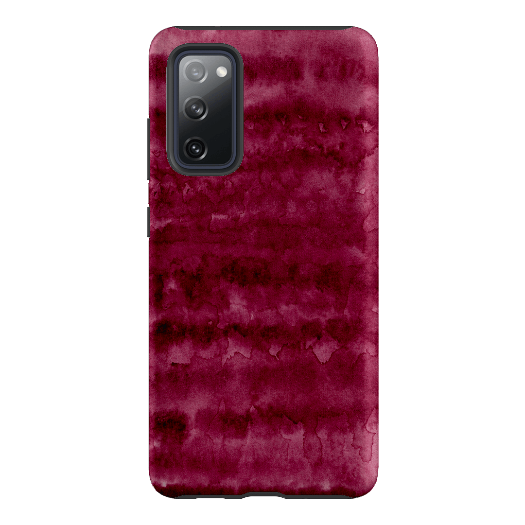 Watercolour Stripes Burgundy Printed Phone Cases Samsung Galaxy S20 FE / Armoured by The Dairy - The Dairy