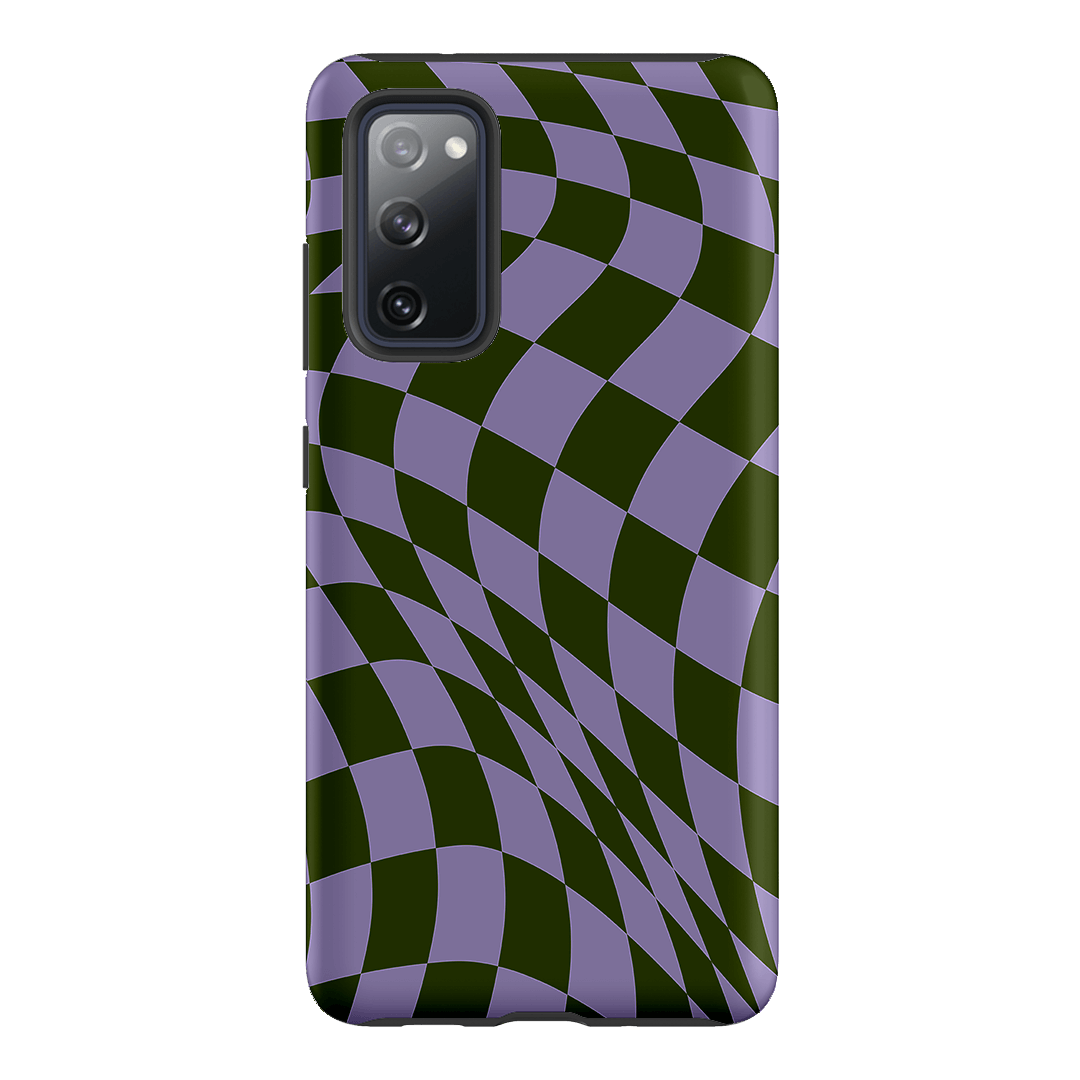 Wavy Check Forest on Lilac Matte Case Matte Phone Cases Samsung Galaxy S20 FE / Armoured by The Dairy - The Dairy