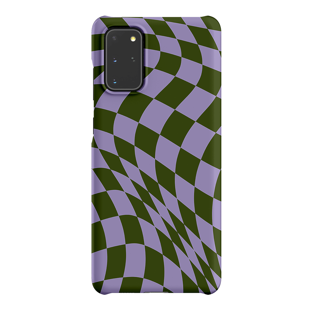 Wavy Check Forest on Lilac Matte Case Matte Phone Cases Samsung Galaxy S20 Plus / Snap by The Dairy - The Dairy