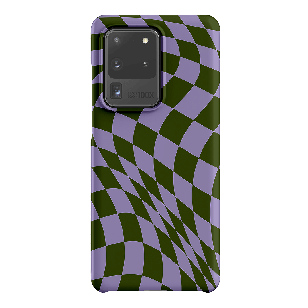 Wavy Check Forest on Lilac Matte Case Matte Phone Cases Samsung Galaxy S20 Ultra / Snap by The Dairy - The Dairy