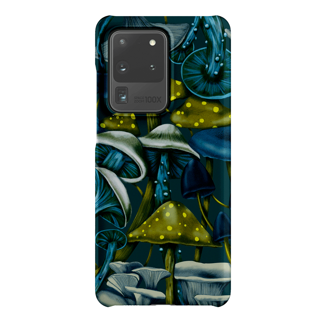 Shrooms Blue Printed Phone Cases Samsung Galaxy S20 Ultra / Snap by Kelly Thompson - The Dairy
