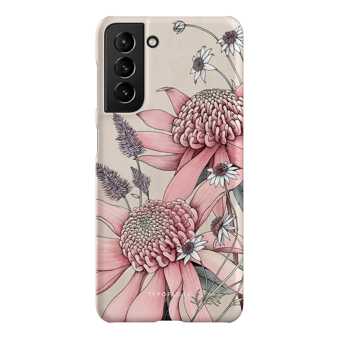Pink Waratah Printed Phone Cases Samsung Galaxy S21 / Snap by Typoflora - The Dairy