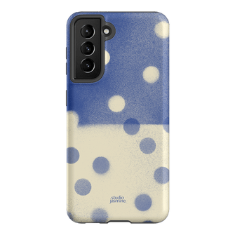 Bleu Polka Dot Printed Phone Cases Samsung Galaxy S21 / Armoured by Jasmine Dowling - The Dairy