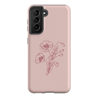 Blush Poppies Printed Phone Cases Samsung Galaxy S21 / Armoured by Typoflora - The Dairy
