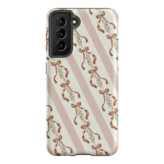 Bow Stripe Printed Phone Cases Samsung Galaxy S21 / Armoured by Veronica Tucker - The Dairy