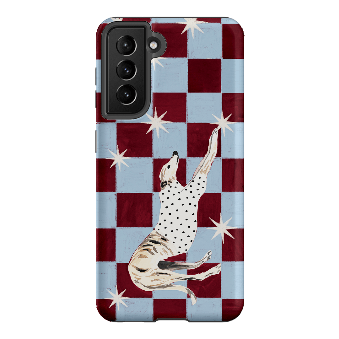 Check Greyhound Blue Printed Phone Cases Samsung Galaxy S21 / Armoured by Lisa Hu - The Dairy