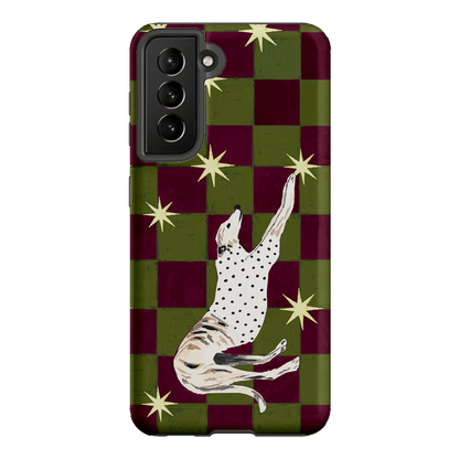 Check Greyhound Green Printed Phone Cases Samsung Galaxy S21 / Armoured by Lisa Hu - The Dairy