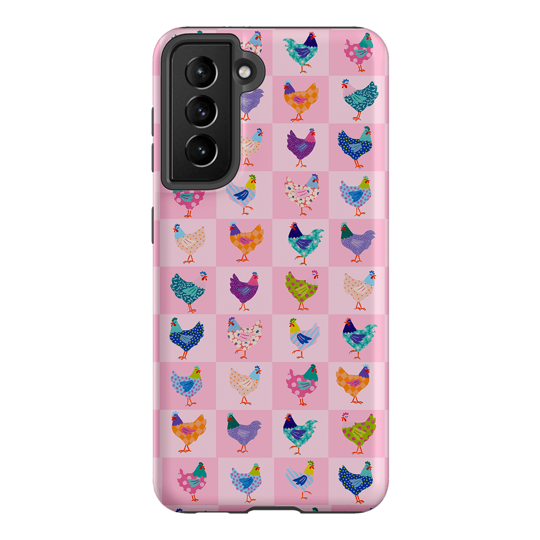 Checkered Chickens Printed Phone Cases Samsung Galaxy S21 / Armoured by Kayla Henley - The Dairy