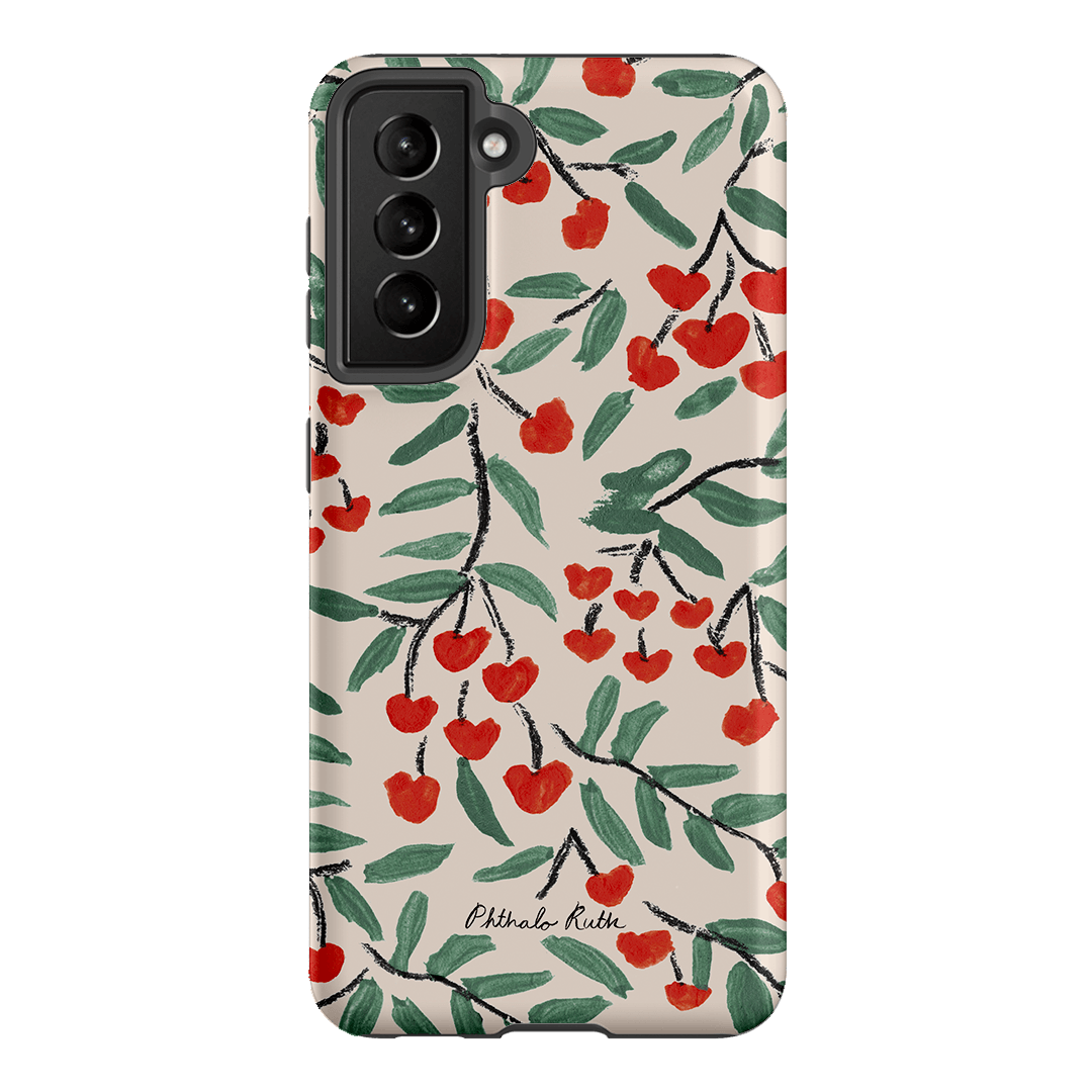 Cherry Love Printed Phone Cases Samsung Galaxy S21 / Armoured by Phthalo Ruth - The Dairy