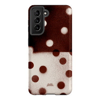 Espresso Polka Dot Printed Phone Cases Samsung Galaxy S21 / Armoured by Jasmine Dowling - The Dairy