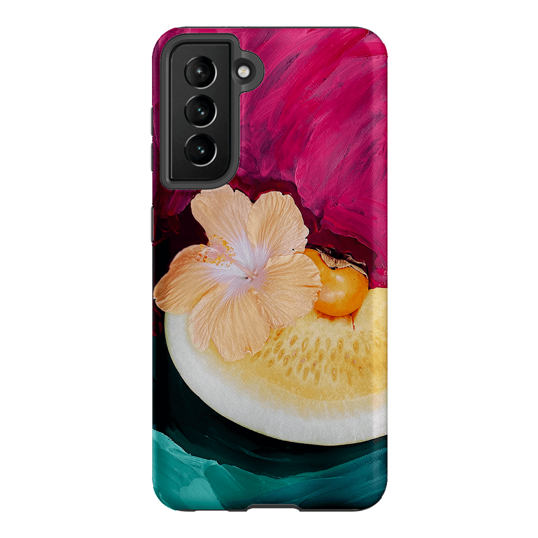 Hibiscus Melon Printed Phone Cases Samsung Galaxy S21 / Armoured by Nicole Nelius - The Dairy